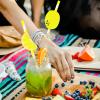 Yellow and White Straws, 20 Pcs Disposable Lemon Patterned Paper Drinking Straws Lemonade Stand Supplies Lemon Themed Party Supplies for Baby Shower, Birthday Party, DIY Craft Projects view 4