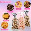 BLMHTWO 100Pcs Pet Paw Print Treat Bags, Cellophane Dog Treat Bags Paw Print Goodie Bags with 100 Silver Twist Ties for Pet Birthday Party Favor (50Pcs Balck & 50Pcs Pink) view 3