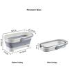 Collapsible Bucket 12L (3.17 Gallon) Bucket for Cleaning Mop,Collapsible Plastic Bucket with Wheels Suitable for House Cleaning, RVing and Camping (Color : Gray) view 2