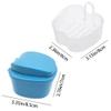 TAORANJU Denture Case, Denture Retainer Case Denture Cup with Strainer Basket, False Teeth Storage Soak Container Denture Bath Box for Travel Cleaning view 4