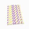 100 Pcs Biodegradable Paper Straws, Assorted Rainbow Striped Smoothie Straws for Birthday, Wedding, Bridal/Baby Shower, Party Supplies
