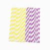 100 Pcs Biodegradable Paper Straws, Assorted Rainbow Striped Smoothie Straws for Birthday, Wedding, Bridal/Baby Shower, Party Supplies view 3
