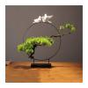 GUERNSEY Faux Bonsai Indoor Simulation Bonsai Fake Plant Welcome Pine Bonsai Decoration Living Room Decoration Porch Cabinet Office Desktop Potted Tree view 1