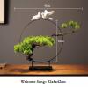 GUERNSEY Faux Bonsai Indoor Simulation Bonsai Fake Plant Welcome Pine Bonsai Decoration Living Room Decoration Porch Cabinet Office Desktop Potted Tree view 2
