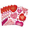 Quera 50 Pack Heart Paper Napkins Conversation Red Pink 6.5 x 6.5" White Disposable Napkins Beverage Napkins Decorative Table Napkin for Dinner Wedding Holiday Decor Party Supplies view 1