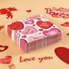 Quera 50 Pack Heart Paper Napkins Conversation Red Pink 6.5 x 6.5" White Disposable Napkins Beverage Napkins Decorative Table Napkin for Dinner Wedding Holiday Decor Party Supplies view 2