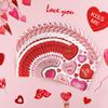 Quera 50 Pack Heart Paper Napkins Conversation Red Pink 6.5 x 6.5" White Disposable Napkins Beverage Napkins Decorative Table Napkin for Dinner Wedding Holiday Decor Party Supplies view 3
