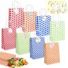 8Pcs Pastel Gift Bags with Handle and Thank You Stickers view 1
