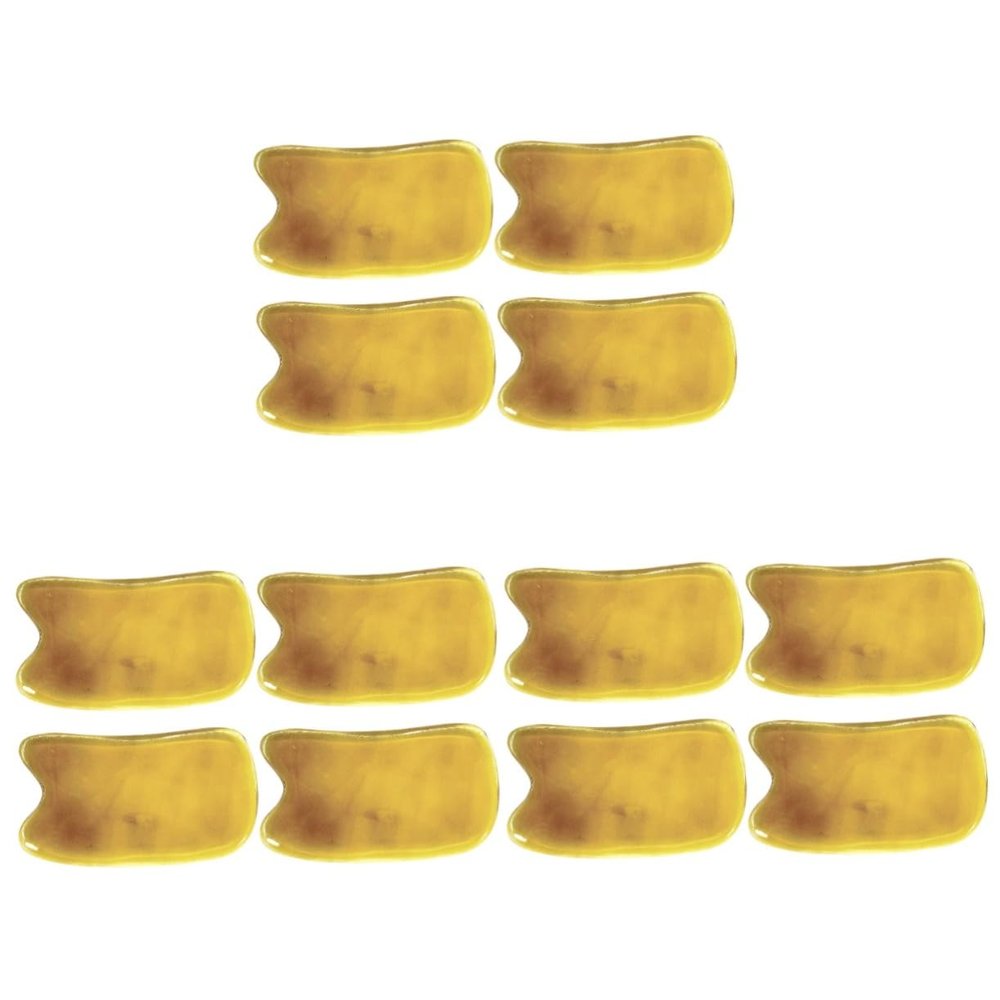 Healifty 12pcs Massage Board Natural Scraping Therapy Plate for Relaxation and Spa Acupuncture Random Colors Easy Care Static