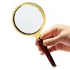10X Handheld Magnifier, Reading Magnifier Loupe Glasses 10X with Rosewood Handle for Reading Book, Inspection, Coins, Insects, Rocks, Map view 1