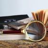 10X Handheld Magnifier, Reading Magnifier Loupe Glasses 10X with Rosewood Handle for Reading Book, Inspection, Coins, Insects, Rocks, Map view 4