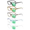 SIGVAN 5 Pack Progressive Multifocal Reading Glasses Blue Light Blocking Spring Hinge Fashion Eyeglasses for Women (multicolour 3, 2.25, x) view 1