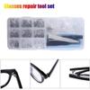 500pcs Sunglasses Eyeglasses Repair Kit, Tiny Metal Screws with Screwdriver Tweezers and Nose Pads Glasses Repair Tool Kit(Black Slotted Screws) view 2
