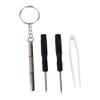 500pcs Sunglasses Eyeglasses Repair Kit, Tiny Metal Screws with Screwdriver Tweezers and Nose Pads Glasses Repair Tool Kit(Black Slotted Screws) view 4