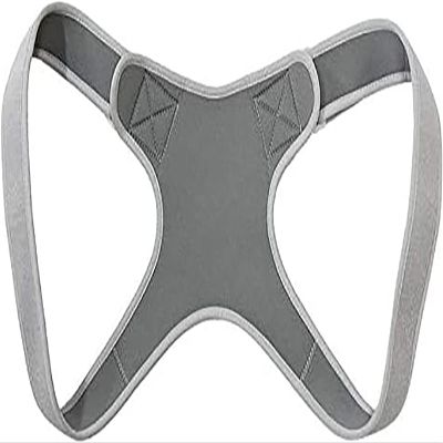 Posture Corrector Invisible Back Posture Orthotics,Shoulder Neck Pain Support Brace Posture Corrector Men Women Upper Back Brace Clavicle Support Back posture ( Color : Light Gray , Size : One size )