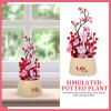 ABOOFAN Artificial Bonsai Plant Chinese New Year Bonsai with Red Berries Spring Festival Red Bonsai Tree Feng Shui Money Tree Tree for Wealth and Good Luck Chinese New Year Decoration view 4