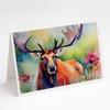 Caroline's Treasures DAC2966GCA7P Moose Greeting Cards Pack of 8 Blank Cards with Envelopes Whimsical A7 Size 5x7 Blank Note Cards view 1