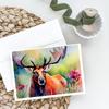Caroline's Treasures DAC2966GCA7P Moose Greeting Cards Pack of 8 Blank Cards with Envelopes Whimsical A7 Size 5x7 Blank Note Cards view 2