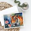 Caroline's Treasures DAC2993GCA7P Tiger Greeting Cards Pack of 8 Blank Cards with Envelopes Whimsical A7 Size 5x7 Blank Note Cards view 2