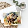 Caroline's Treasures DAC2984GCA7P Rhinoceros Greeting Cards Pack of 8 Blank Cards with Envelopes Whimsical A7 Size 5x7 Blank Note Cards view 2