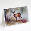 Caroline's Treasures DAC2900GCA7P Deer Greeting Cards Pack of 8 Blank Cards with Envelopes Whimsical A7 Size 5x7 Blank Note Cards view 1