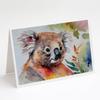 Caroline's Treasures DAC2940GCA7P Koala Greeting Cards Pack of 8 Blank Cards with Envelopes Whimsical A7 Size 5x7 Blank Note Cards view 1