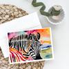 Caroline's Treasures DAC3015GCA7P Zebra Greeting Cards Pack of 8 Blank Cards with Envelopes Whimsical A7 Size 5x7 Blank Note Cards view 2
