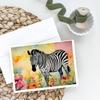 Caroline's Treasures DAC3017GCA7P Zebra Greeting Cards Pack of 8 Blank Cards with Envelopes Whimsical A7 Size 5x7 Blank Note Cards view 2