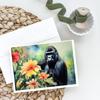 Caroline's Treasures DAC2922GCA7P Gorilla Greeting Cards Pack of 8 Blank Cards with Envelopes Whimsical A7 Size 5x7 Blank Note Cards view 2
