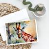 Caroline's Treasures DAC2914GCA7P Giraffe Greeting Cards Pack of 8 Blank Cards with Envelopes Whimsical A7 Size 5x7 Blank Note Cards view 2