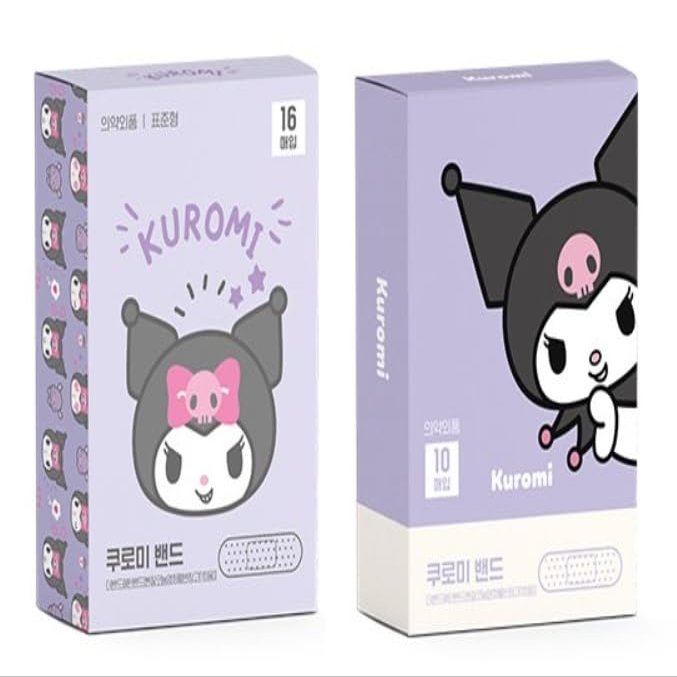 2Pack, Cute Kitty Friends Adhesive Bandages 10 Count, 16 Count Each Type, 26 Count Total, First Aid Bandages with Cute Designs (Purple)