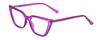 Calabria Gotham Chic 84 Triangle Reading Glasses +2.50 Purple Crystal Black Women Cateye Eyeglass Trendy Reader w/Hard Case view 1