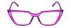 Calabria Gotham Chic 84 Triangle Reading Glasses +2.50 Purple Crystal Black Women Cateye Eyeglass Trendy Reader w/Hard Case view 2