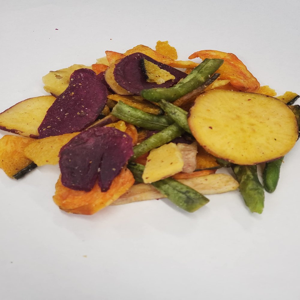 Kariba Farms Air Fried Spicy Mixed Vegetable Chips, 4 oz Gluten-Free, Non-GMO, All-Natural, USDA Organic, Earth Kosher, Vegan, Healthy Snack, Low-Calorie Chips