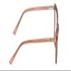 Calabria Gotham Chic 84 Triangle Blue Light Glasses +3.50 Tan Brown Crystal Black Women Cateye Eyeglass Readers w/Hard Case view 3