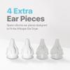 Whisper Ear Pieces | USA | 4 Replacement Ear Pieces for The Whisper Ear Dryer + Storage Case | Combat Annoying Swimmers Ear & Remove Stuck Water from Ears with Warm Gentle Air view 3