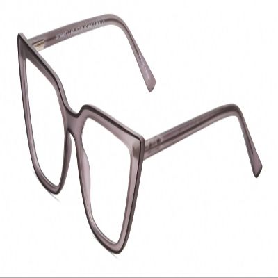 Calabria Gotham Chic 84 Triangular Reading Glasses +3.00 Grey Crystal Black Women Cateye Eyeglass Trendy Reader w/Hard Case