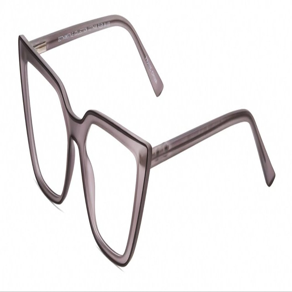 Calabria Gotham Chic 84 Triangular Reading Glasses +3.00 Grey Crystal Black Women Cateye Eyeglass Trendy Reader w/Hard Case