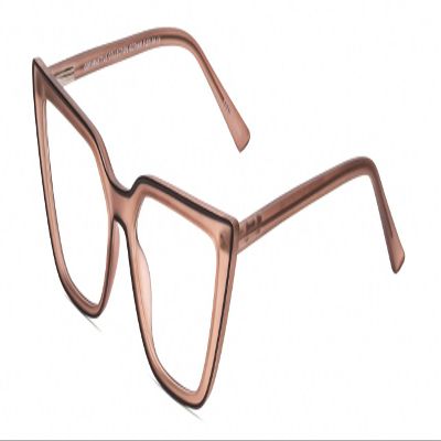 Calabria Gotham Chic 84 Triangle Reading Glasses +3.00 Tan Brown Crystal Black Women Cat Eye Eyeglasses Readers w/Hard Case