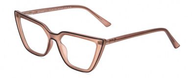 Calabria Gotham Chic 84 Triangle Reading Glasses +6.00 Tan Brown Crystal Black Women Cat Eye Eyeglasses Readers w/Hard Case