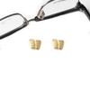 2 Pairs Eyeglass Nose Pads Sunglasses Eyewear Pieces Silicone and Plastic Inner Core Glasses Screws Micro Screwdrivers Repair Kits (Gold) view 3