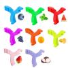 Aligner Chew,8PCS Y-Shaped Chew for Invialign Aligner,Hardness 45Silicone Orthodontic Munchies Chompers Aligner Trays Seaters (8PCS Mix Flavor) view 1
