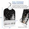 Adult Bibs for Elderly Women - Christmas Tree Waterproof Dining Clothing Protectors with Crumb Catcher for Eating/Feeding, Xmas Elk Winter Snowflake Classic Black Terry Cloth Bib Machine Washable view 2