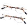 AQWANO Rimless Reading Glasses Women Fashion Designer Computer Blue Light Blocking UV400 Protect Classic Elegant Frameless Readers,2.5 view 1