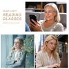 AQWANO Rimless Reading Glasses Women Fashion Designer Computer Blue Light Blocking UV400 Protect Classic Elegant Frameless Readers,2.5 view 2