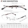 AQWANO Rimless Reading Glasses Women Fashion Designer Computer Blue Light Blocking UV400 Protect Classic Elegant Frameless Readers,2.5 view 3