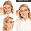 AQWANO Rimless Reading Glasses Women Fashion Designer Computer Blue Light Blocking UV400 Protect Classic Elegant Frameless Readers,2.5 view 4