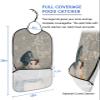 Adult Bibs for Elderly Women - Grey Snowman Christmas Waterproof Dining Clothing Protectors with Crumb Catcher for Eating/Feeding, Let Snow Xmas Winter Snowflake Terry Cloth Bib Machine Washable view 2
