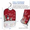 Kewadony Adult Bibs for Elderly Women - Red Christmas Snowman Waterproof Dining Clothing Protectors with Crumb Catcher for Eating/Feeding, Xmas Tree Winter Snowflake Terry Cloth Bib Machine Washable view 2