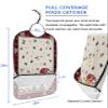 Adult Bibs for Elderly Women - Christmas Waterproof Dining Clothing Protectors with Crumb Catcher for Eating/Feeding, Red Black Plaid Gnomes Xmas Tree Snowflake Berry Terry Cloth Bib Machine Washable view 2